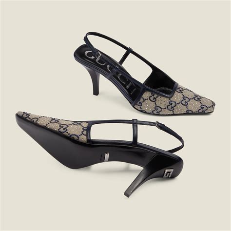 gucci gg slingbacks|Gucci slingback heel pump.